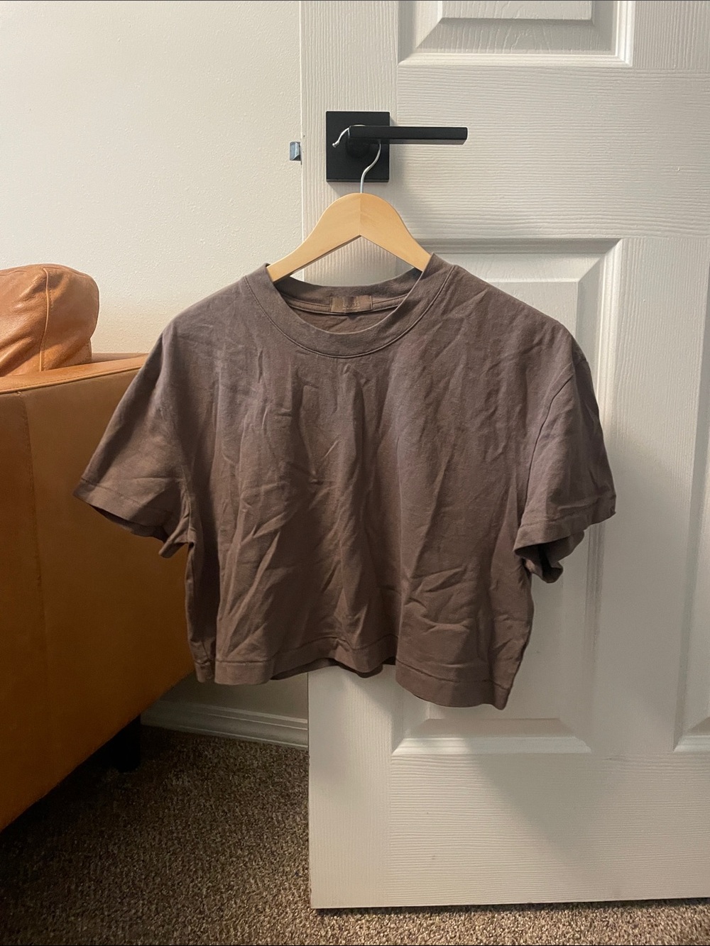 Nuuds brown crop shirt